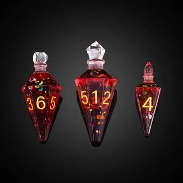 Red Potion Resin -  7pcs RPG Dice Set